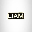LIAM White on Black Iron on Name Tag Patch for Biker Vest NB237 - STURGIS MIDWEST INC.