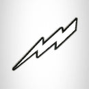 LIGHTNING BOLT REFLECTIVE Small Patch Iron on for Vest Jacket SB626 - STURGIS MIDWEST INC.