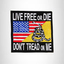 LIVE FREE OR DIE Iron on Small Patch for Biker Vest SB907 - STURGIS MIDWEST INC.