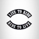 Live to Ride, Ride to 2 Patches Set Sew on for Vest Jacket - STURGIS MIDWEST INC.