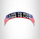 Live to Ride Ride to Live Top Rocker Patch for Biker Vest Jacket TR338 - STURGIS MIDWEST INC.