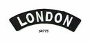London State White on Black Small Rocker Patch Front for Biker Jacket Vest - STURGIS MIDWEST INC.