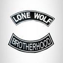LONE WOLF Brotherhood 2 Patches Set Sew on for Vest Jacket - STURGIS MIDWEST INC.