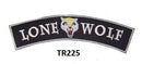LONE WOLF Wolf Head Iron on Top Rocker Patch for Biker Vest Jacket - STURGIS MIDWEST INC.