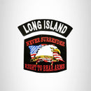 LONG ISLAND and NEVER SURRENDER Small Patches Set for Biker Vest - STURGIS MIDWEST INC.
