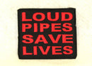 LOUD PIPES SAVE LIVES Small Patch Iron on for Biker Vest SB723 - STURGIS MIDWEST INC.