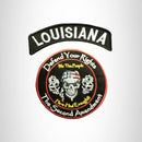 LOUISIANA Defend Your Rights the 2nd Amendment 2 Patches Set for Vest Jacket - STURGIS MIDWEST INC.