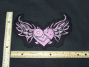 LOVE Patch Pink Heart Wings Flames Center Patch for Jacket Vest CP114 - STURGIS MIDWEST INC.