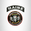MAINE Defend Your Rights the 2nd Amendment 2 Patches Set for Vest Jacket - STURGIS MIDWEST INC.