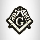Mason 2B1 ASK 1 White on Black Small Patch Iron on for Biker Vest SB729 - STURGIS MIDWEST INC.