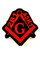 Mason 2b1 ASK1 Red and blackSmall Patch Iron on for Biker Vest SB742 - STURGIS MIDWEST INC.