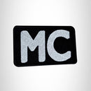 MC White on Black Small Patch for Vest Jacket SB549 - STURGIS MIDWEST INC.