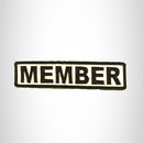 MEMBER Black on White Small Patch Iron on for Biker Vest SB683 - STURGIS MIDWEST INC.
