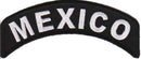 Mexico State White on Black Small Rocker Patch Front for Biker Jacket Vest - STURGIS MIDWEST INC.
