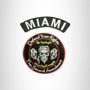 MIAMI Defend Your Rights the 2nd Amendment 2 Patches Set for Vest Jacket - STURGIS MIDWEST INC.