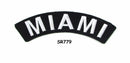 Miami State White on Black Small Rocker Patch Front for Biker Jacket Vest - STURGIS MIDWEST INC.