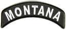 Montana State White on Black Small Rocker Patch Front for Biker Jacket Vest - STURGIS MIDWEST INC.