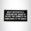 Most Motorcycle Problems Iron on Small Patch for Biker Vest SB989 - STURGIS MIDWEST INC.