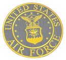 Motorcycle Center Patch United States Air Force Grey and Yellow Reflective - STURGIS MIDWEST INC.