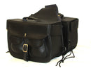 Motorcycle Detachable Saddlebag Set Zip off Closure on Lid Single Strap 2 Outside Pockets SAD102 - STURGIS MIDWEST INC.