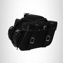Motorcycle Detachable Saddlebag Zip off Studded Two strap Shielded bottom SAD645S - STURGIS MIDWEST INC.