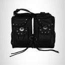 Motorcycle Detachable Saddlebag Zip off Studded Two strap Shielded bottom SAD645S - STURGIS MIDWEST INC.