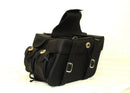 Motorcycle Detachable Saddlebag Zip off With End Pocket and Concho Tapered Two Strap SAD574 - STURGIS MIDWEST INC.