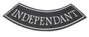 Motorcycle Patch Indepedant Bottom Rocker White and Black Spelling Wrong - STURGIS MIDWEST INC.
