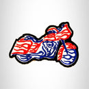 Motorcycle Red White and Blue Small Patch Iron on for Biker Vest SB739 - STURGIS MIDWEST INC.