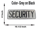 Motorcycle Security Iron on Center Patch Black on Grey for Biker Vest - STURGIS MIDWEST INC.