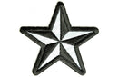Motorcycle Small Patch Sew on Reflective Star Black and Grey for Biker Vest Jacket - STURGIS MIDWEST INC.