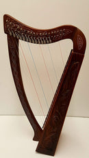 Musical Instrument Tall Celtic Irish Harp 19 Strings Lever Solid Wood with Dulex Bag - STURGIS MIDWEST INC.