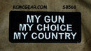 My Gun My Choice My Country Small Patch Iron on for Vest Jacket SB568 - STURGIS MIDWEST INC.