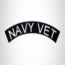 NAVY VET White on Black Top Rocker Patch for Biker Vest Jacket TR300 - STURGIS MIDWEST INC.
