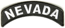 Nevada State White on Black Small Rocker Patch Front for Biker Jacket Vest - STURGIS MIDWEST INC.