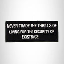 Never Trade the Thrills of Living Iron on Small Patch for Biker Vest SB986 - STURGIS MIDWEST INC.