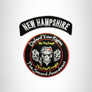NEW HAMPSHIRE Defend Your Rights the 2nd Amendment 2 Patches Set for Vest Jacket - STURGIS MIDWEST INC.