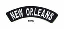 New Orleans State White on Black Small Rocker Patch Front for Biker Jacket Vest - STURGIS MIDWEST INC.
