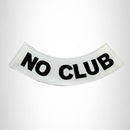 NO CLUB Black on White Bottom Rocker Patches for Vest jacket - STURGIS MIDWEST INC.