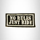 NO RULES JUST RIDE Iron on Small Patch for Biker Vest SB882 - STURGIS MIDWEST INC.