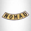 NOMAD Black on Tan Bottom Rocker Iron on Patch for Biker Vest BR473 - STURGIS MIDWEST INC.