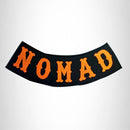 NOMAD Orange on Black Bottom Rocker Patch for Vest Jacket - STURGIS MIDWEST INC.