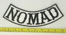 Nomad Rocker Black Outlaw Bottom Rocker Patch Iron On for Biker Vest - STURGIS MIDWEST INC.