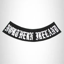 Northern Ireland White on Black Iron on Bottom Rocker Patch for Biker Vest BR459 - STURGIS MIDWEST INC.