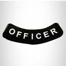 OFFICER White on Black Bottom Rocker Patch for Vest Jacket BR380 - STURGIS MIDWEST INC.