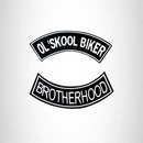 Ol' Skool Biker Brotherhood 2 Patches Set Sew on for Vest Jacket - STURGIS MIDWEST INC.