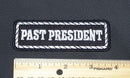 Past President White on Black Small Patch Iron on for Biker Jacket Vest SB435 - STURGIS MIDWEST INC.