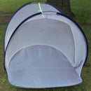 Popup mosquito Tent mesh with poly floor color is pink and blue 4x11x6x11 - STURGIS MIDWEST INC.