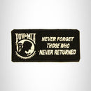 POW MIA NEVER FORGET Small Patch iron on for Biker Vest SB695 - STURGIS MIDWEST INC.