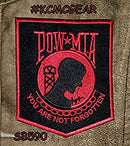 POW MIA Red on Black Small Patch for Vest Jacket SB590 - STURGIS MIDWEST INC.